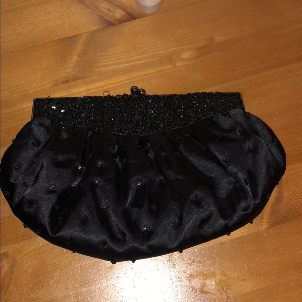 Black evening clutch